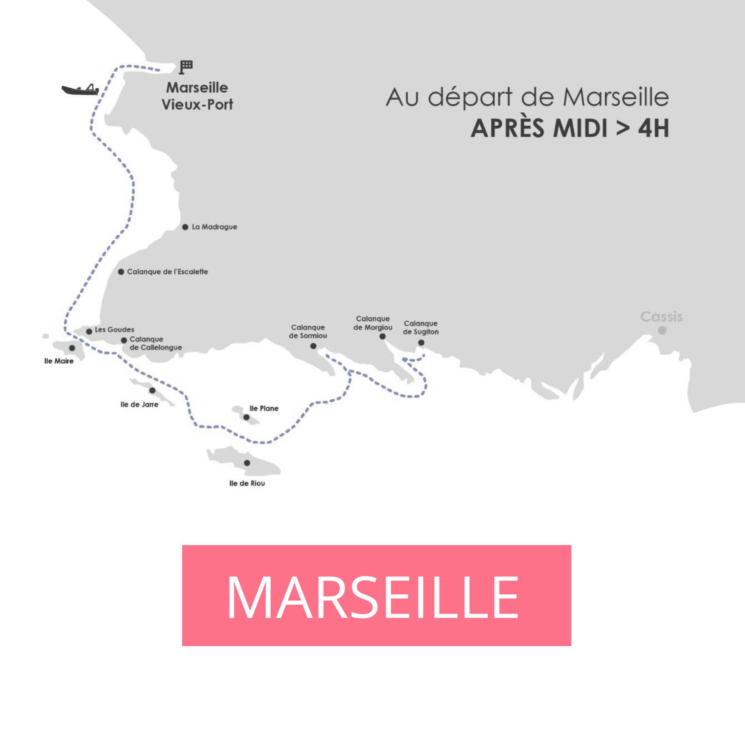 Balade en Bateau départ Marseille après-midi